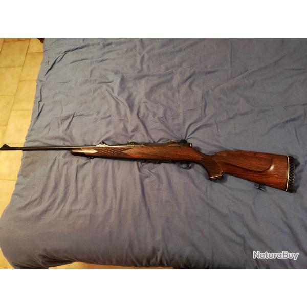 Superbe et rare carabine Sauer 80 en 300 winchester mag quipe d'un stecher