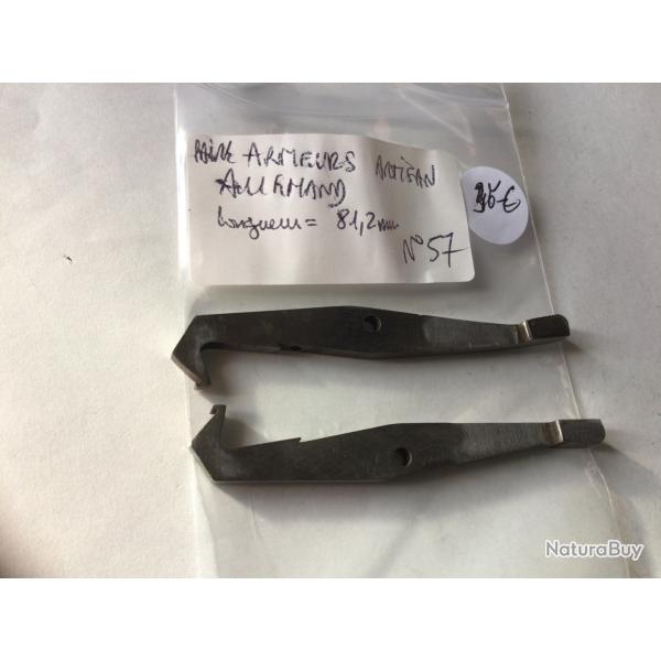 VENDU PAR LE-CUIRASSIER N57 PAIRE D'ARMEURS DE FUSIL ARTISANAL ALLEMAND