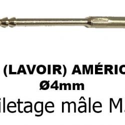 LAVOIR AMERICAIN JAG DE NETTOYAGE PETIT CALIBRE Ø4mm FEMELLE - 22LR - 17HMR - CARABINES A PLOMB...
