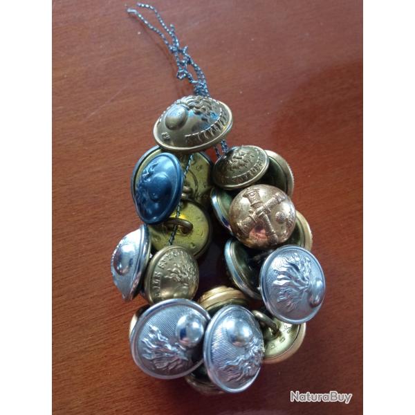 Militaria Franais WW1 Lot de 21 Bouton d'Uniforme