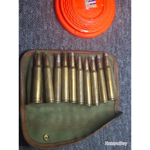 Lot (4) de 10 balles 300 win de marques diverses dans tui tissus