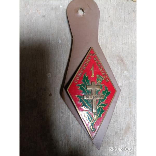 INSIGNE 1 Compagnie de Garnison, NANCY, mail