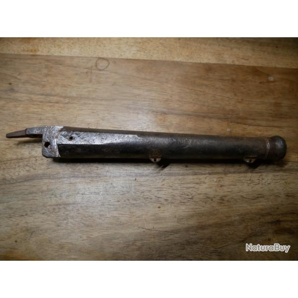 Canon de pistolet à silex canon avec bagues de renfort à la bouche