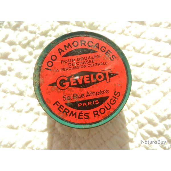 ancienne bote d'amorages Gvelot pour cartouches de fusil de collection
