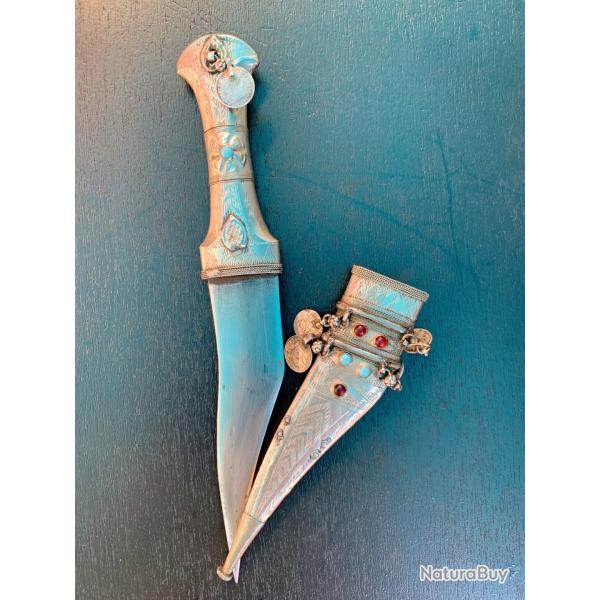 ANCIEN ET SUPERBE POIGNARD SHIBRIYA DE JORDANIE, DBUT DU XX SICLE, ARABE, SYRIEN, PERSE