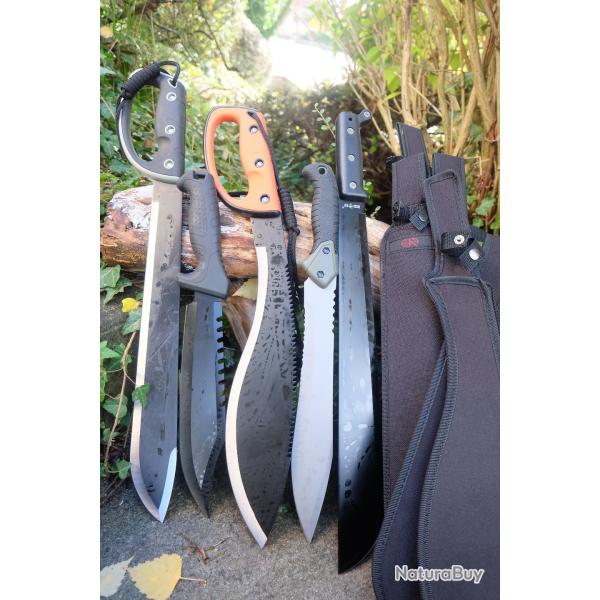 Lot de 5 Machette Kuukkri Lame Acier 3Cr13 Manche ABS Etui LOT POUR REVENDEURS Survie Outlaw Alaska