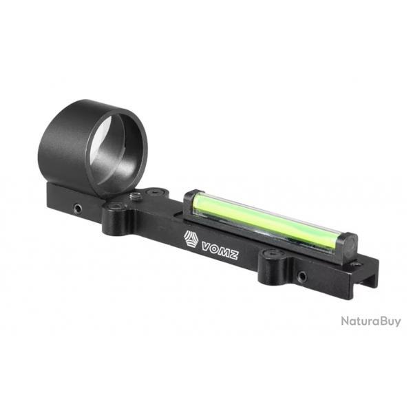Lunette de visée légère pour fusil de chasse, fibre verte, point rouge, rail de nervure 1x28