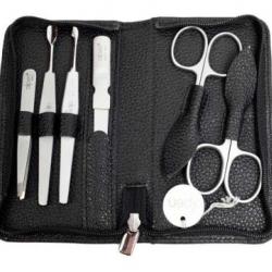 Trousse manucure 6 pièces Alpen cuir noir 6822R.black