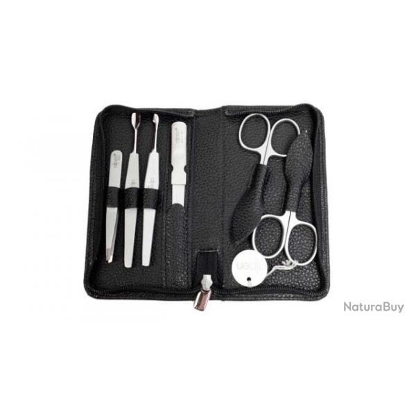Trousse manucure 6 pièces Alpen cuir noir 6822R.black