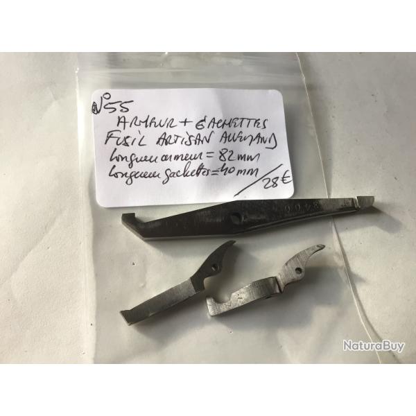 VENDU PAR LE-CUIRASSIER N55 ARMEURS+GACHETTES FUSIL ARTISAN ALLEMAND