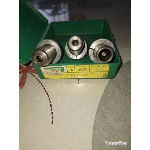 RCBS jeu d outils 25 acp ou 6.35  vendu par poudrenoirepro