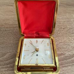 Horlogerie Suisse Vintage Pendulette Réveil de Voyage HEBE Watch Co Mécanique
