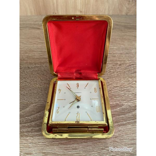 Horlogerie Suisse Vintage Pendulette Rveil de Voyage HEBE Watch Co Mcanique