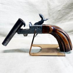 Très beau pistolet à percussion,  à clef - seconde moitié du XIX ième siècle