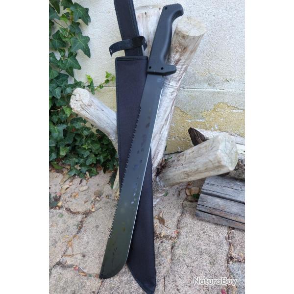 Grande Machette Army Lame Drop Point Acier 3Cr13 Scie Sur le Haut Manche ABS Etui Nylon Survivaliste