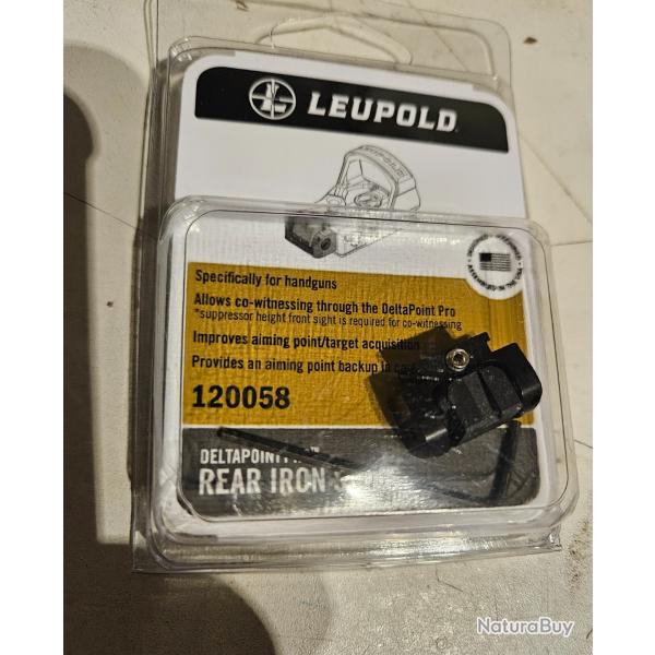 CRAN de MIRE arrire "REAR IRON SIGHT" pour LEUPOLD DELTA PRO