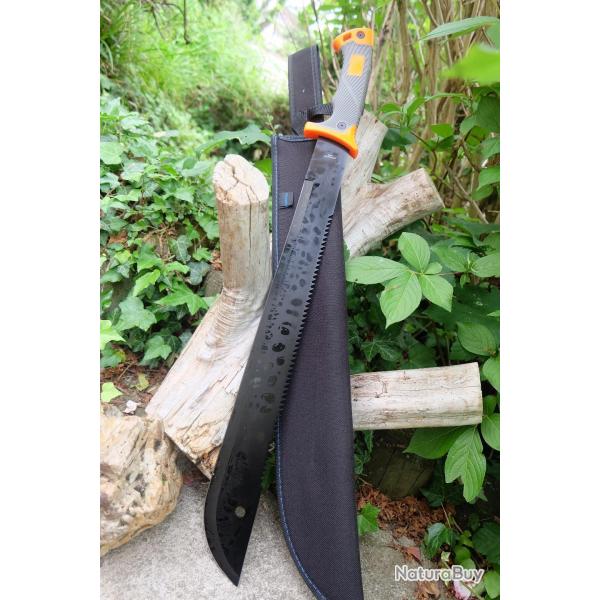 Couteau Big Machette Scie Survie Faon Bear Grylls Lame Acier 3Cr13 Etui Nylon Orange Outlast Alaska