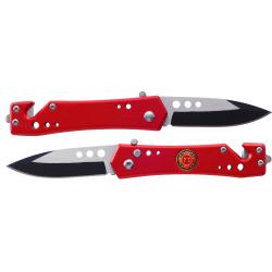Couteau de poche Fire Department avec coupe-ceinture, brise-vitre et ouverture assistée