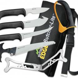 OUTDOOR EDGE Butcher Lite Kit de Couteau de Boucher Mixte Adulte, Noir/Gris, 184 mm