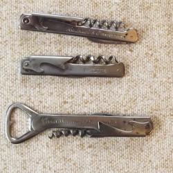 Lot de 3 anciens couteaux de barman