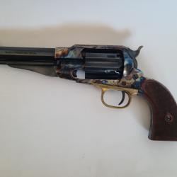 Revolver Pietta Remington 1858 Sheriff Cal .44PN Acier Jaspé Barillet Cannelé Crosse Quadrillée
