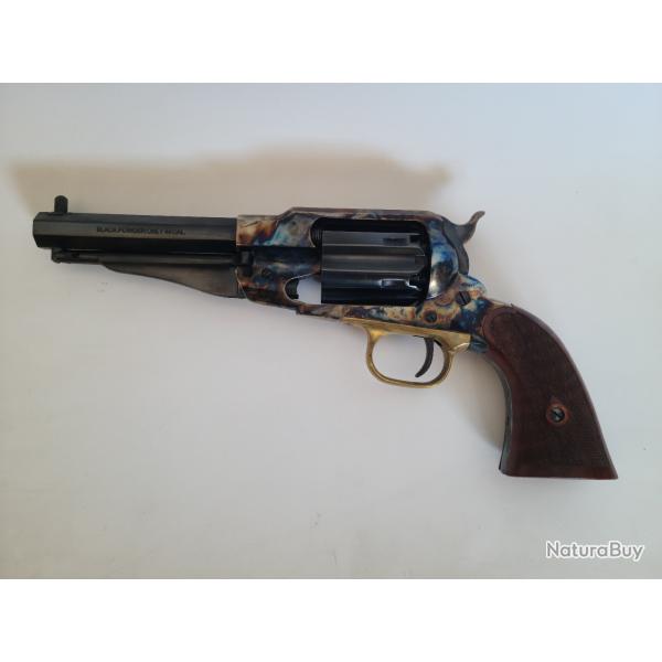 Revolver Pietta Remington 1858 Sheriff Cal .44PN Acier Jasp Barillet Cannel Crosse Quadrille