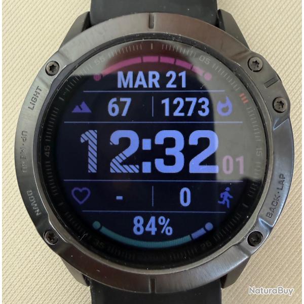 Montre: GARMIN FENIX 6 X SAPHIR CARBON GRAY