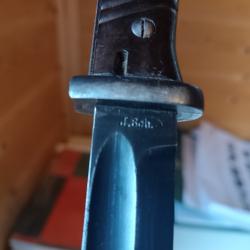 Baïonnette K98 J SCH numerotée avec gousset