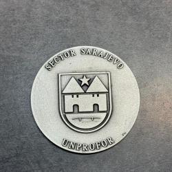 Médaille de table UNPROFOR - Sector Sarajevo - Mission ONU Bosnie 1990s