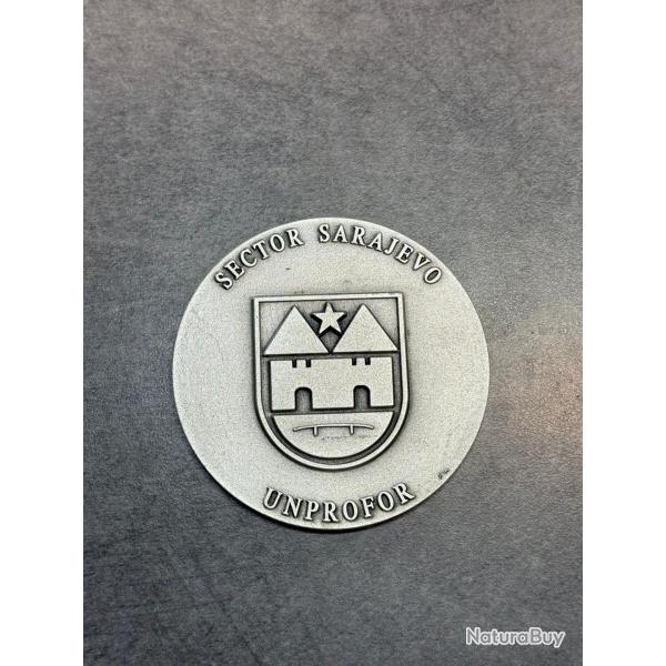 Mdaille de table UNPROFOR - Sector Sarajevo - Mission ONU Bosnie 1990s