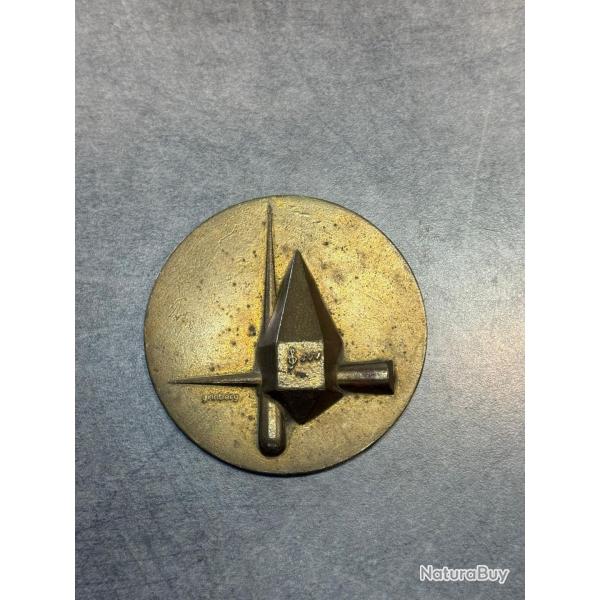 Mdaille de table "Solacy" signe Grinberg - Bronze