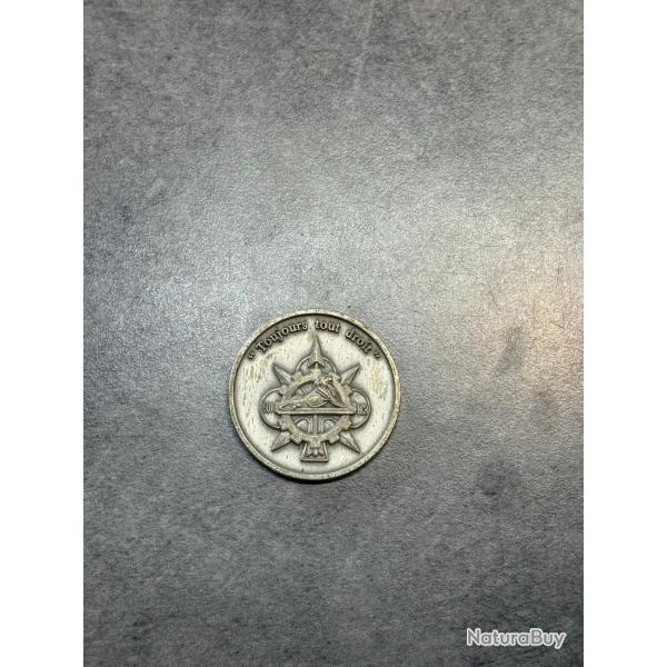 Mdaille coin militaire - 601e HCR - "Toujours tout droit" - Argent 925