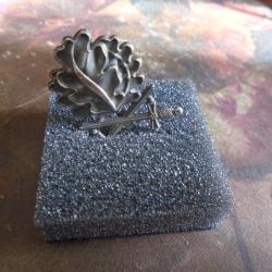 INSIGNE BROCHE MILITAIRE FEUILLE DE CHENE