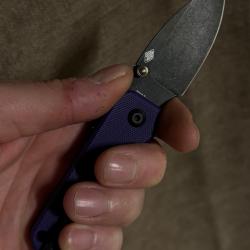 Civivi Baby Banter C19068S-4 Purple G10, Black Stonewashed couteau de poche, Ben Petersen design
