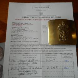 Plateau de ceinturon troupe de dragon de la garde Impériale en laiton ,motif central à l'aigle