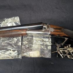 Fusil Manufrance Custom as de pique en blanc sur base d'Idéal 375 calibre 12-70