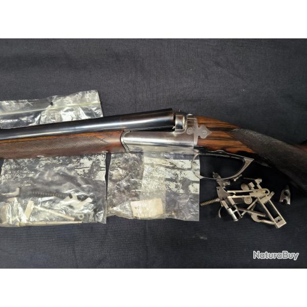 Fusil Manufrance Custom as de pique en blanc sur base d'Idal 375 calibre 12-70