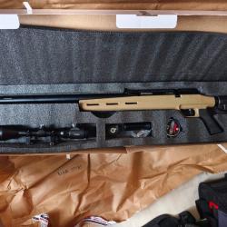 Snowpeak M30C (5,5 mm)  très bon état  Lunette 3-9×40 + 250 plombs + kit joints