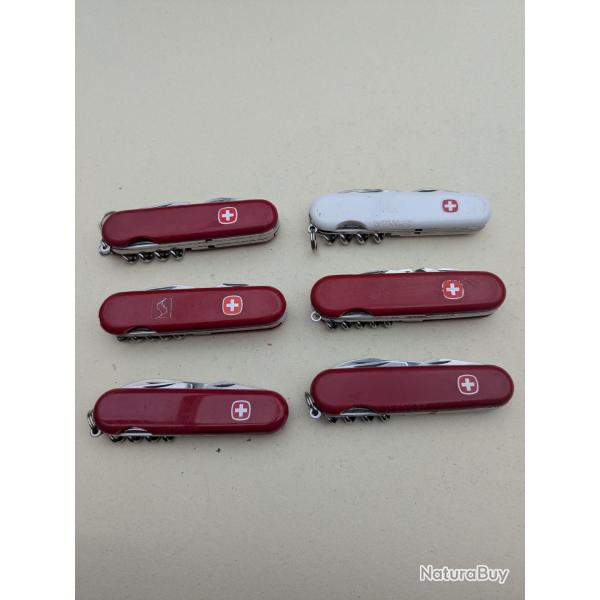 1 lot de 6 couteaux suisse wenger