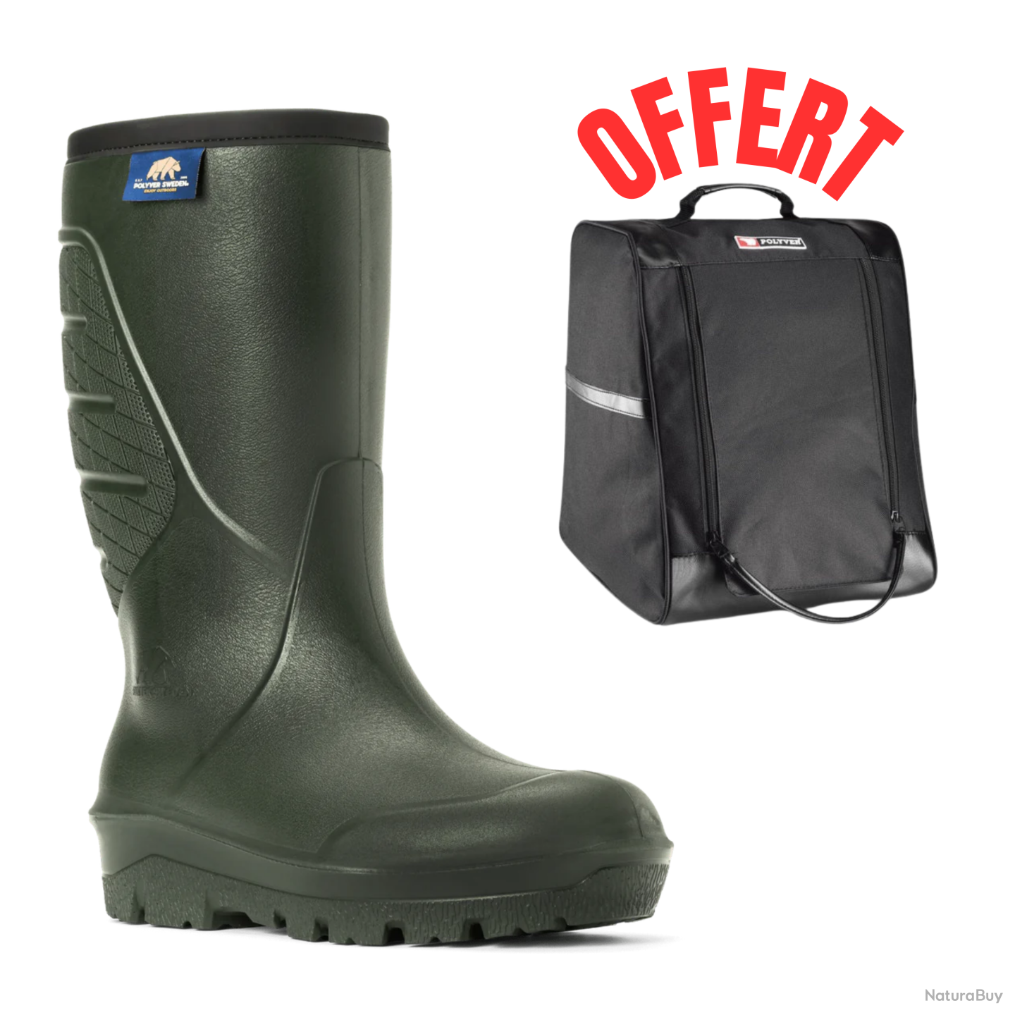 Bottes Grand Froid Polyver Winter Sac OFFERT Vert Bottes