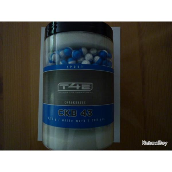boite d'environ 500 balles de craie bleu Cal 43 T4E UMAREX