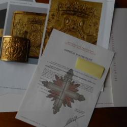 Plaque de ceinturon d'Officier des Cuirassiers d'Angoulême modèle 1814 (restauration 1814 / 1824