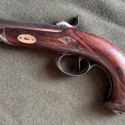 PISTOLET A PERCUSSION DE TIR, DE VOYAGE ou de DUEL?  milieu XIX eme