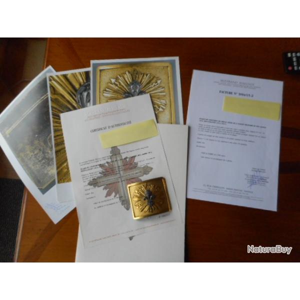 Plaque de ceinturon de Chevau-Léger de la maison Militaire du Roi,modèle 1814