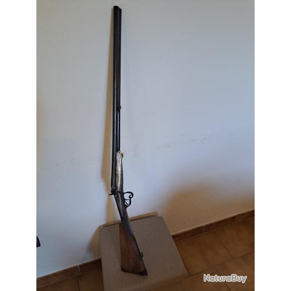 Fusil de chasse a percussion centrale a chiens externes Saint Etienne