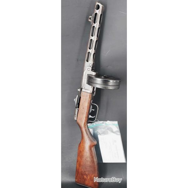 WW2 PISTOLET MITRAILLEUR RUSSE PPSH 41 1945 NEUTRALISATION UE 2eme GM Russie Categorie C