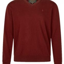 PULL À COL EN V PINE SEELAND COLORIS MERLOT