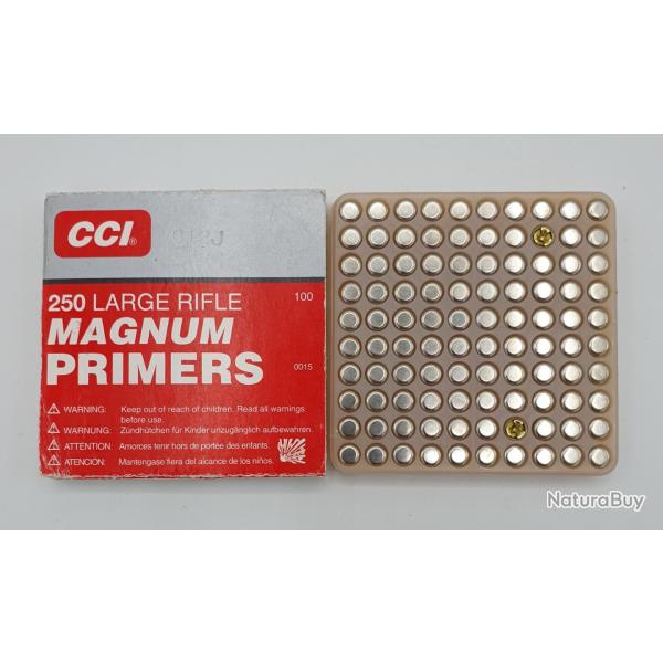 100 Amorces CCI  : Large Rifle Magnum 250.