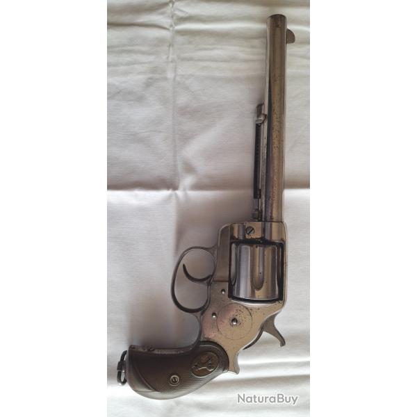 MAGNIFIQUE COLT SA/DA "FRONTIER" MLE 1878 (FABRICATION 1882), CALIBRE 45 LC, CANON MIROIR