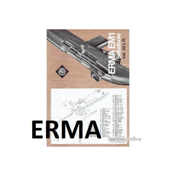 notice ERMA EM1 replique USM1(envoi par mail) 22LR E M1 - VENDU PAR JEPERCUTE (m2556)